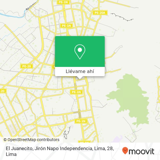 Mapa de El Juanecito, Jirón Napo Independencia, Lima, 28