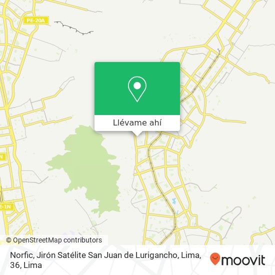 Mapa de Norfic, Jirón Satélite San Juan de Lurigancho, Lima, 36
