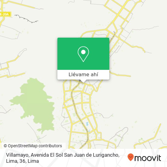 Mapa de Villamayo, Avenida El Sol San Juan de Lurigancho, Lima, 36