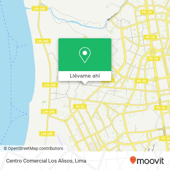 Mapa de Centro Comercial Los Alisos