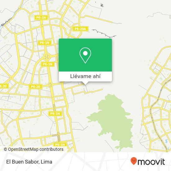 Mapa de El Buen Sabor, Avenida Antisuyo Independencia, Lima, 28