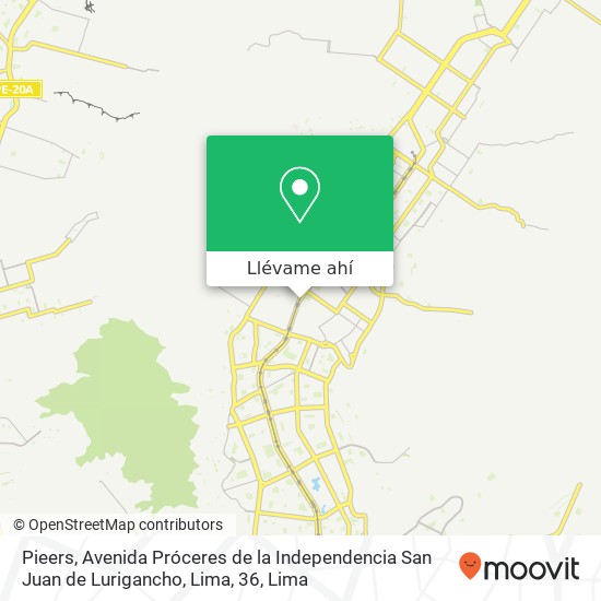 Mapa de Pieers, Avenida Próceres de la Independencia San Juan de Lurigancho, Lima, 36