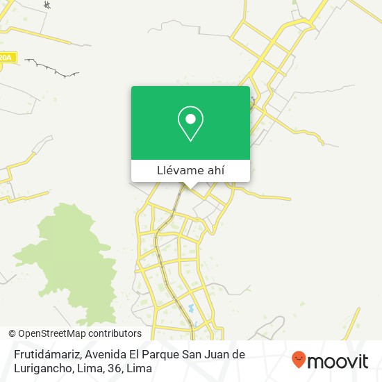 Mapa de Frutidámariz, Avenida El Parque San Juan de Lurigancho, Lima, 36