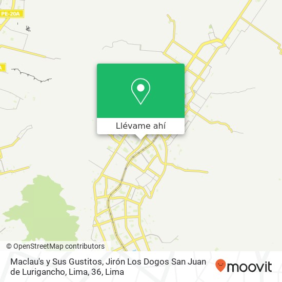 Mapa de Maclau's y Sus Gustitos, Jirón Los Dogos San Juan de Lurigancho, Lima, 36