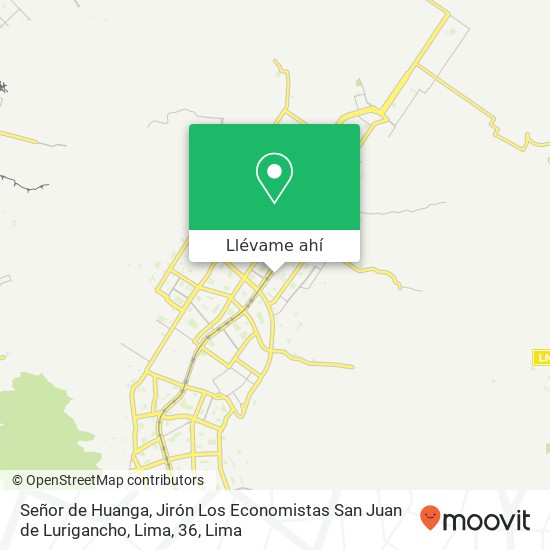 Mapa de Señor de Huanga, Jirón Los Economistas San Juan de Lurigancho, Lima, 36