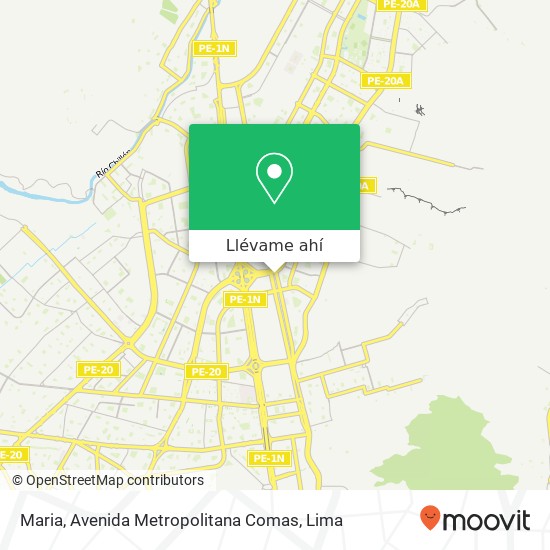Mapa de Maria, Avenida Metropolitana Comas