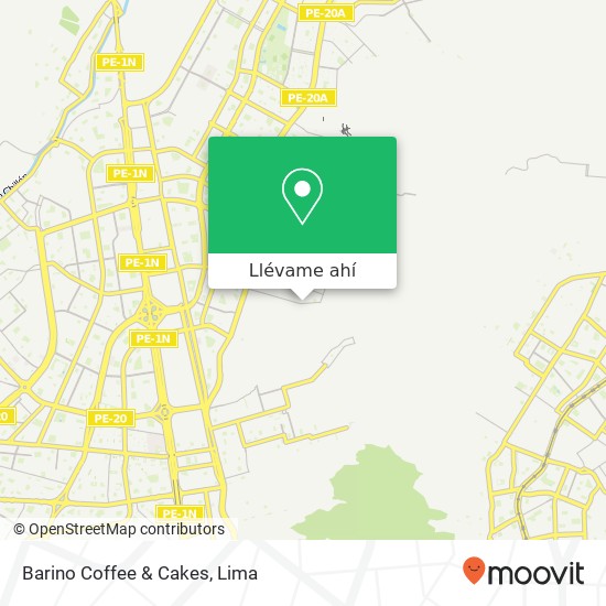 Mapa de Barino Coffee & Cakes, 1687 Avenida Jorge Chávez La Libertad, Lima, 15328