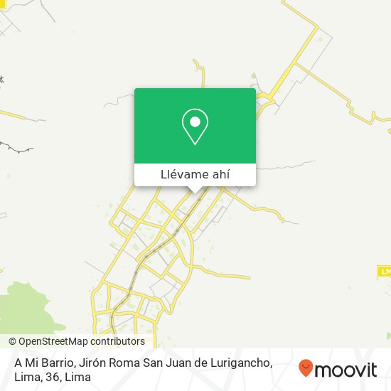 Mapa de A Mi Barrio, Jirón Roma San Juan de Lurigancho, Lima, 36