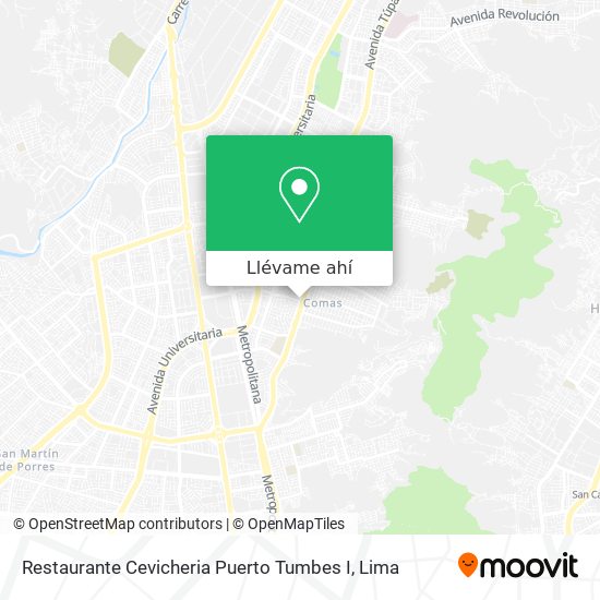 Mapa de Restaurante Cevicheria Puerto Tumbes I