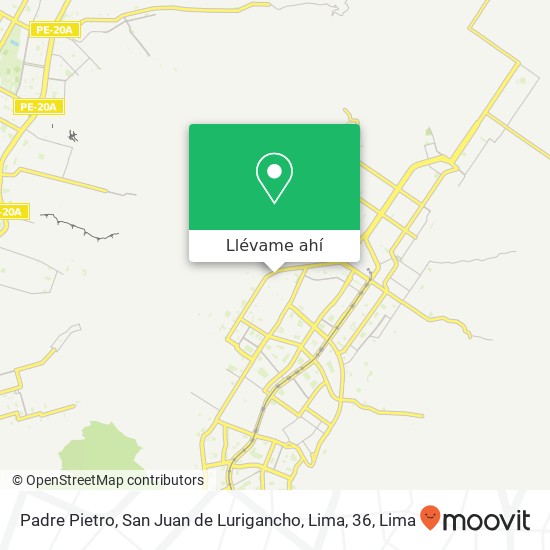 Mapa de Padre Pietro, San Juan de Lurigancho, Lima, 36