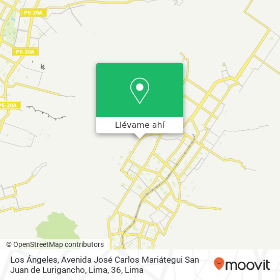 Mapa de Los Ángeles, Avenida José Carlos Mariátegui San Juan de Lurigancho, Lima, 36