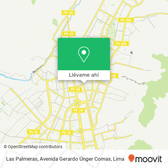 Mapa de Las Palmeras, Avenida Gerardo Únger Comas