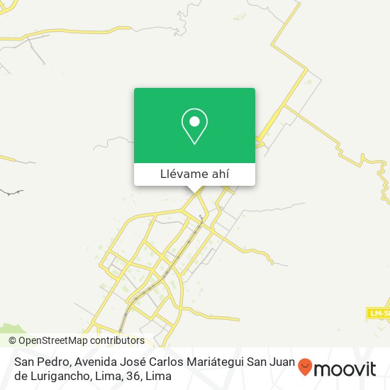 Mapa de San Pedro, Avenida José Carlos Mariátegui San Juan de Lurigancho, Lima, 36