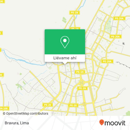 Mapa de Bravura, Avenida Rómulo Betancourt Los Olivos