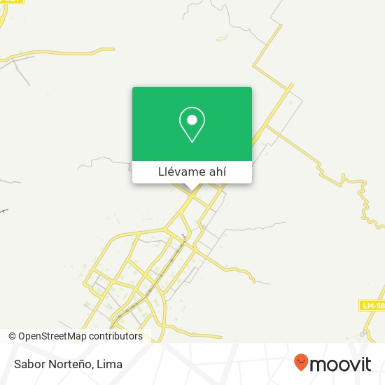 Mapa de Sabor Norteño, Avenida Próceres de la Independencia San Juan de Lurigancho, Lima, 36