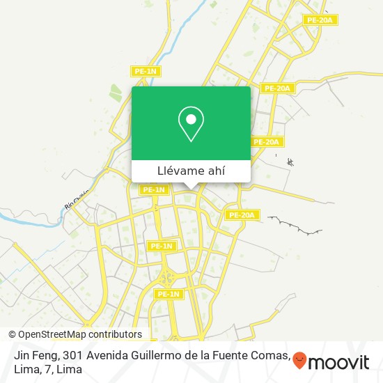 Mapa de Jin Feng, 301 Avenida Guillermo de la Fuente Comas, Lima, 7