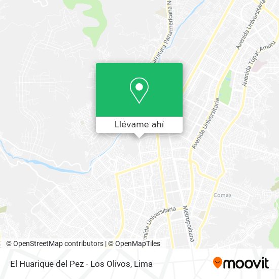Mapa de El Huarique del Pez - Los Olivos