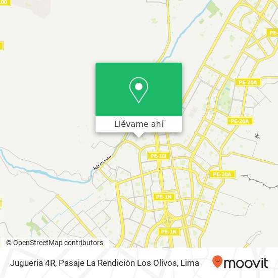 Mapa de Jugueria 4R, Pasaje La Rendición Los Olivos