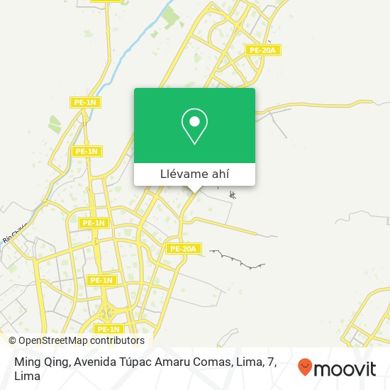 Mapa de Ming Qing, Avenida Túpac Amaru Comas, Lima, 7
