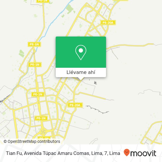 Mapa de Tian Fu, Avenida Túpac Amaru Comas, Lima, 7