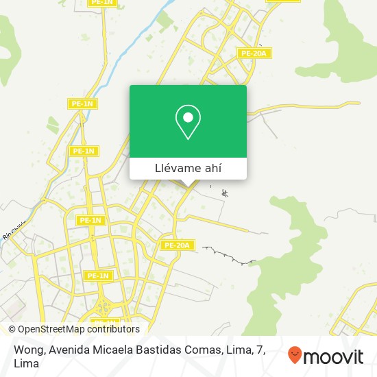 Mapa de Wong, Avenida Micaela Bastidas Comas, Lima, 7