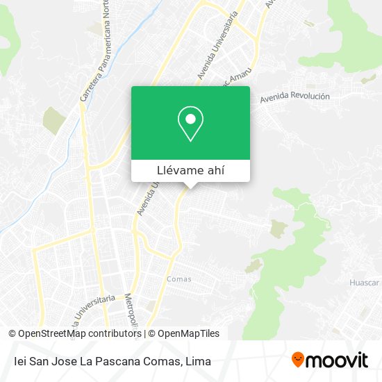 Mapa de Iei San Jose La Pascana Comas
