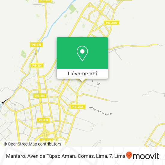 Mapa de Mantaro, Avenida Túpac Amaru Comas, Lima, 7