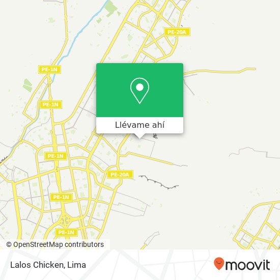 Mapa de Lalos Chicken, 1130 Calle 8 de Enero Comas, Lima, 7