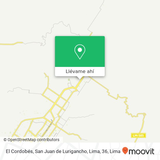 Mapa de El Cordobés, San Juan de Lurigancho, Lima, 36