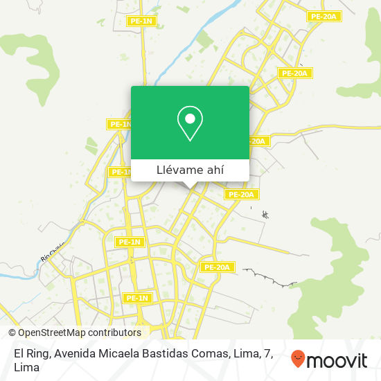 Mapa de El Ring, Avenida Micaela Bastidas Comas, Lima, 7