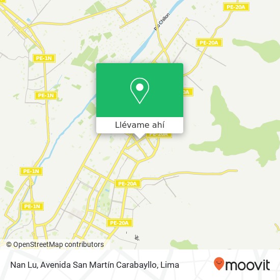 Mapa de Nan Lu, Avenida San Martín Carabayllo