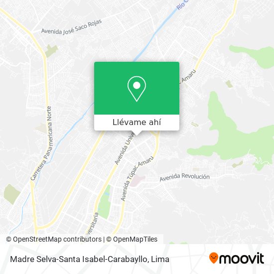 Mapa de Madre Selva-Santa Isabel-Carabayllo