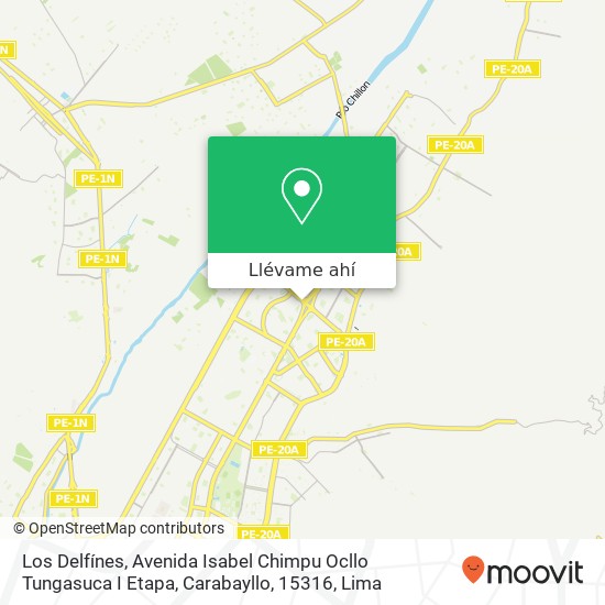 Mapa de Los Delfínes, Avenida Isabel Chimpu Ocllo Tungasuca I Etapa, Carabayllo, 15316