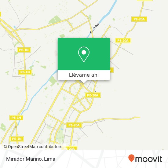 Mapa de Mirador Marino, Avenida Isabel Chimpu Ocllo Lucyana I Etapa, Carabayllo, 15318