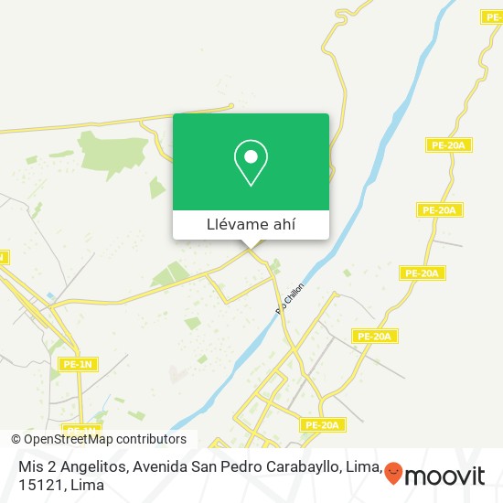 Mapa de Mis 2 Angelitos, Avenida San Pedro Carabayllo, Lima, 15121