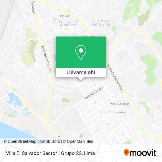 Mapa de Villa El Salvador Sector I Grupo 22