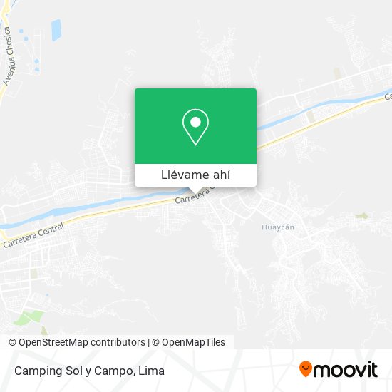 Mapa de Camping Sol y Campo