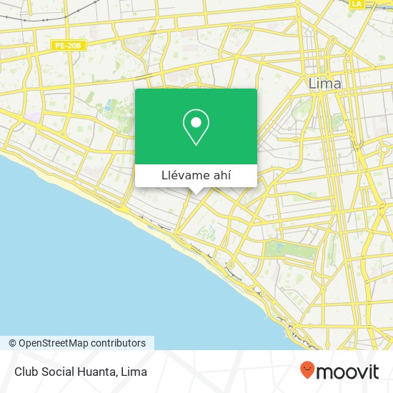 Mapa de Club Social Huanta