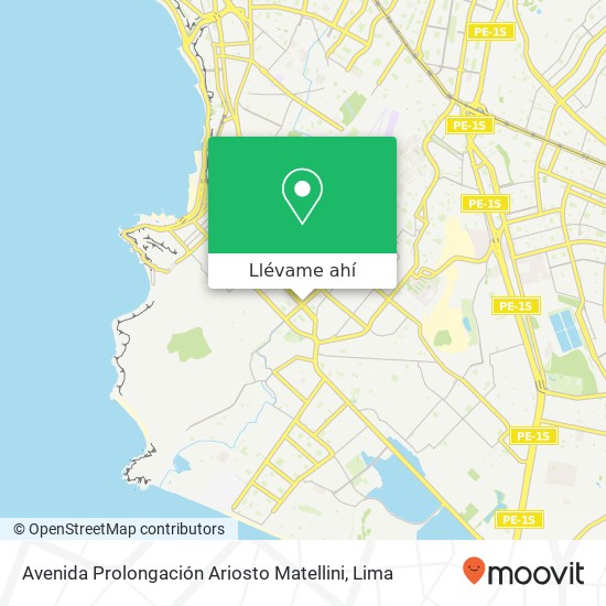 Mapa de Avenida Prolongación Ariosto Matellini