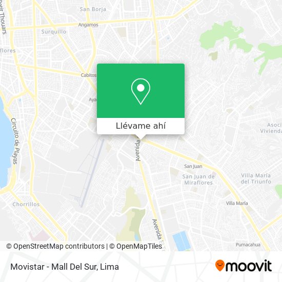 Mapa de Movistar - Mall Del Sur