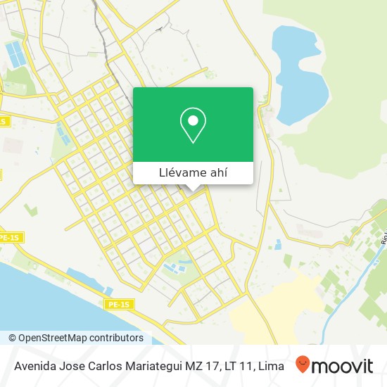Mapa de Avenida Jose Carlos Mariategui MZ 17, LT 11