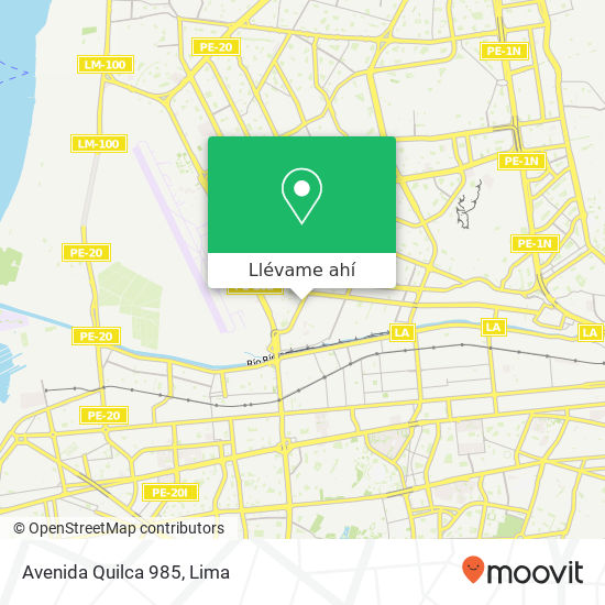Mapa de Avenida Quilca 985