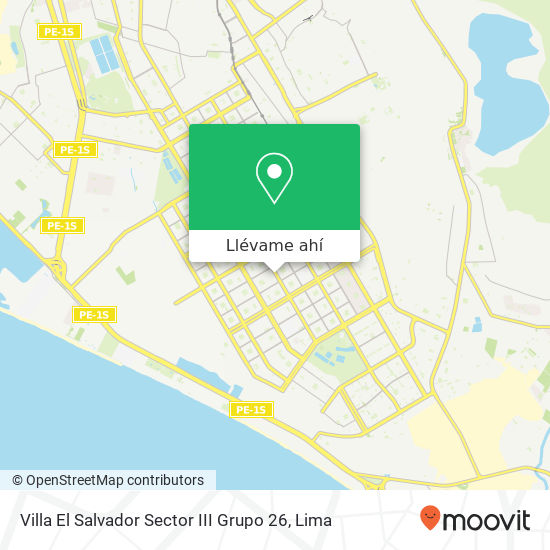 Mapa de Villa El Salvador Sector III Grupo 26