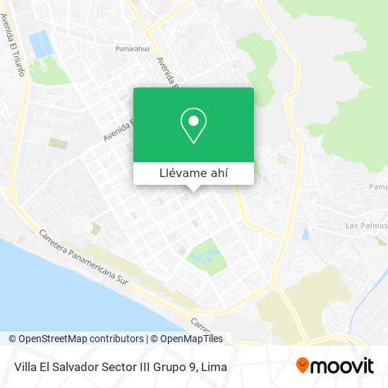 Mapa de Villa El Salvador Sector III Grupo 9