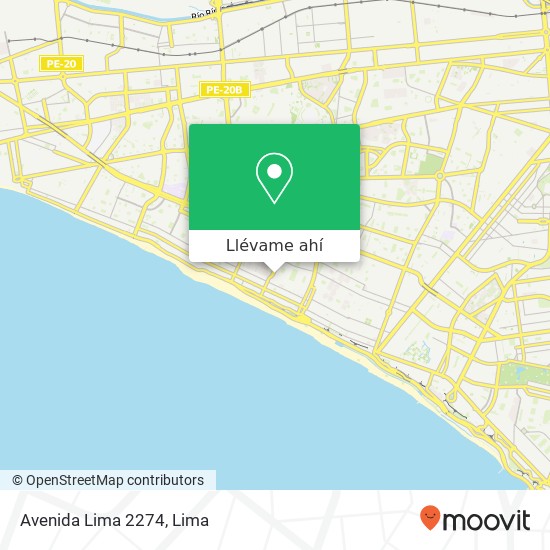 Mapa de Avenida Lima 2274