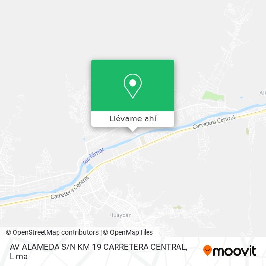 Mapa de AV ALAMEDA S / N KM 19 CARRETERA CENTRAL