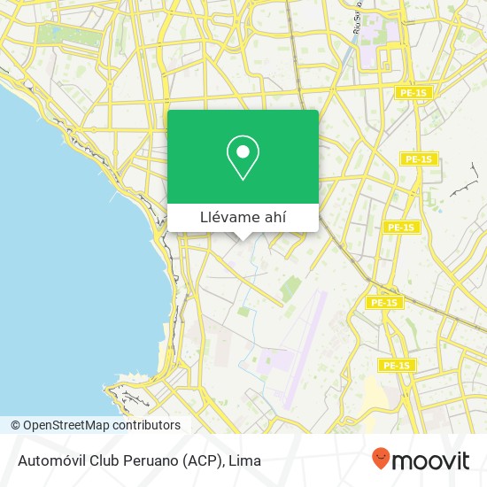 Mapa de Automóvil Club Peruano (ACP)