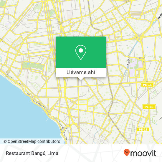 Mapa de Restaurant Bangú