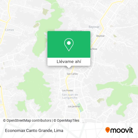 Mapa de Economax Canto Grande