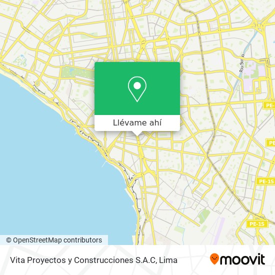 Mapa de Vita Proyectos y Construcciones S.A.C